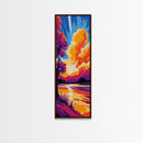 Cosmic Reflection, Celestial Sunset, Colorful Nature Print, Framed Canvas Print, Fantasy Wall Art, Dreamy Home Decor, Office Art