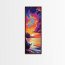 Ocean Sunset, Waves & Sky, Coastal Beauty, Canvas Print, Beach House Art, Nautical Wall Decor, Relaxing Home Accent, Summer Vibes