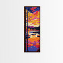 Autumn Lake, Fall Reflection, Nature Serenity, Rustic Retreat, Canvas Print, Cabin Wall Art, Cozy Home Decor, Bedroom Artwork