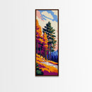 Autumn Trees, Fall Forest Art, Seasonal Nature Painting, Warm Wall Decor, Cozy Home Art, Thanksgiving Wall Art, Framed Canvas Print