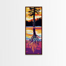Tree Reflection, Surreal Nature Art, Dreamy Landscape Painting, Mystical Home Art, Meditative Room Art, Framed Canvas Print