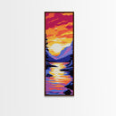 Lake Reflection, Tranquil Nature Art, Sunset Landscape Painting, Zen Wall Decor, Serene Living Room Art, Canvas Print
