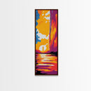 Urban Sunset, Cityscape Art, Vibrant Skyline Painting, Contemporary Wall Decor, Bold Living Room Art, Canvas Print