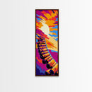 Surreal Binoculars, Colorful Sky, Futuristic Art, Retro Sci-Fi Print, Bold Statement Wall Art, Office Decor, Framed Canvas Print