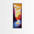 Canyon Sunset, Vibrant River Wall Art, Adventure Decor, Framed Canvas Print, Nature Lover Gift, Colorful Landscape, Living Room
