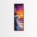 Ocean Wave, Surf Art, Sunset Beach, Coastal Home, Large Wall Art, Vibrant Colors, Modern Art, Beach House, Living Room, Canvas Print