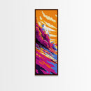 Ocean Wave, Sunset Surf, Dynamic Seascape Art, Vibrant Coastal Decor, Beach Lover Gift, Bold Wall Art, Framed Canvas Print