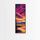 Rolling Hills, Sunset Sky, Colorful Clouds, Scenic View, Peaceful Art, Warm Colors, Cozy Home, Living Room, Canvas Print