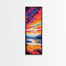 Lakeside Sunset, Bold Landscape Art, Vibrant Nature Print, Tranquil Cabin Wall Decor, Serene Home Aesthetic, Canvas Print