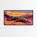Desert Lizard, Southwestern Wildlife Art, Framed Canvas Print, Nature Wall Decor, Reptile Artwork, Arizona Aesthetic, Boho Wall Art