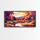 Autumn Forest, Fall Landscape, Nature Wall Art, Framed Canvas Print, Cozy Home Decor, Living Room Artwork, Rustic Lodge Wall Art