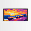 Wooden Paddle, Lake Sunset, Rustic Adventure, Canvas Print, Cabin Wall Art, Outdoorsman Decor, Nature Art, Wilderness Retreat, Canoe Art