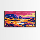 Prairie Cabin, Rustic Homestead, Western Landscape, Canvas Print, Mountain View, Farmhouse Wall Art, Autumn Colors, Living Room Art