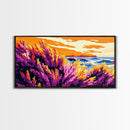Coastal View, Ocean Waves, Colorful Beach, Sunset Art, Framed Canvas Print, Living Room Wall Art, Nautical Home Decor, Beach Lover Gift