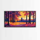 Autumn Forest, Vibrant Trees, Fall Landscape, Nature Wall Art, Framed Canvas Print, Rustic Decor, Living Room Art, Cozy Home Gift
