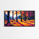 Sunset Over Water, Vibrant Landscape Art, Bold Color Sky Print, Dramatic Cloudscape Painting, Serene Home Decor, Framed Canvas Print
