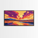 Volcanic Eruption, Fiery Mountain, Dramatic Sky, Canvas Print, Vibrant Wall Art, Adventure Decor, Bold Landscape, Office Wall Art