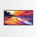 Serene Lake, Autumn Wall Art, Fall Landscape, Framed Canvas Print, Nature Home Decor, Cabin Living Room Art, Vibrant Artwork