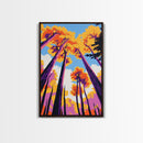 Autumn Trees, Vibrant Nature, Fall Landscape, Canvas Print, Living Room Wall Art, Modern Rustic Decor, Boho Artwork, Forest Painting