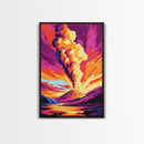 Volcano Eruption, Dramatic Nature Art, Canvas Print, Fiery Landscape Painting, Bold Wall Decor, Living Room Art, Adventure Inspired Decor