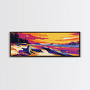 Coastal Sunset, Beach Canvas Print, Vibrant Ocean Art, Nature Wall Art, Colorful Home Decor, Framed Canvas Print, Tropical Wall Art