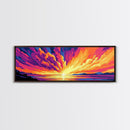 Sunset Explosion, Dramatic Sky, Colorful Abstract Landscape, Modern Home Decor, Canvas Print, Office Wall Art, Vibrant Art