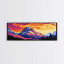 Majestic Peaks, Mountain Reflection, Vibrant Nature, Scenic Landscape, Canvas Print, Office Decor, Wilderness Art, Adventure Wall Decor