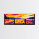 Beach Volleyball, Sunset Art, Tropical Wall Decor, Vibrant Home Design, Canvas Print, Living Room Wall Art, Summer Sports Poster