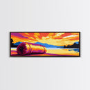 Driftwood Beach, Sunset Painting, Coastal Home Decor, Nature Lovers Art, Canvas Print, Relaxing Bedroom Art, Tropical Wall Art