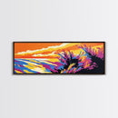 Coastal Sunset, Ocean View, Abstract Seascape, Canvas Print, Beach House Decor, Vibrant Art, Modern Wall Art, Colorful Landscape