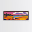 Marshland View, Nature Wall Art, Serene Landscape, Framed Canvas Print, Warm Colors, Tranquil Decor, Home Accent, Large Painting