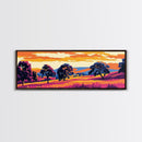 Rolling Hills, Vibrant Trees, Autumn Landscape, Canvas Print, Nature Wall Art, Rustic Home Decor, Dining Room Artwork, Boho Art