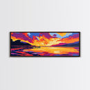Sunset Dock, Serene Pier, Canvas Print, Landscape Art, Water Scene, Coastal Wall Decor, Relaxing Home Art, Living Room Wall Art