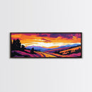 Golden Fields, Country Road, Autumn Sunset, Canvas Print, Rustic Farmhouse Wall Art, Warm Earthy Tones, Living Room Decor, Nature Lover