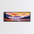Misty Mountains, Serene Landscape, Autumn Wall Art, Foggy Valley Painting, Nature Lover Gift, Framed Canvas Print, Office Wall Art