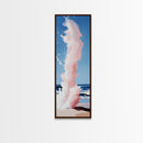 Ocean Wave, Water Splash, Abstract Seascape, Framed Canvas Print, Coastal Art, Nautical Theme, Beach House Wall Art, Modern Art