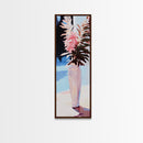 Pink Florals, Soft Vase, Elegant Home, Framed Canvas Print, Modern Wall Art, Minimalist Decor, Feminine Aesthetic, Cozy Living Room