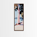Lakeside Tree, Summer Landscape, Nature Wall Art, Forest Reflections, Minimalist Decor, Serene Home Aesthetic, Framed Canvas Print