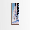 Snowy Pines, Winter Wonderland, Frosty Forest Scene, Seasonal Wall Art, Cozy Cabin Decor, Holiday Aesthetic, Canvas Print