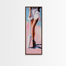 Beach Legs, Summer Vibes, Fashion Wall Art, Modern Minimalist Decor, Coastal Aesthetic, Chic Home Style, Framed Canvas Print