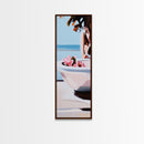 Ocean Breeze, Coastal Tranquility, Beach House Aesthetic, Canvas Print, Soft Pastel Colors, Modern Wall Art, Relaxing Home Decor