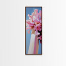Romantic Bloom, Abstract Flowers, Pastel Art, Canvas Print, Feminine Home Decor, Minimalist Painting, Bedroom Aesthetic, Spring Wall Art