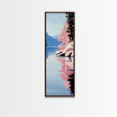 Lake Reflection Art, Serene Landscape, Nature Print, Framed Canvas Print, Minimalist Wall Decor, Living Room Art, Peaceful Aesthetic