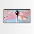 Dragonfly Art, Nature Wall Decor, Boho Insect Artwork, Minimalist Dragonfly Print, Botanical Aesthetic, Modern Canvas Print
