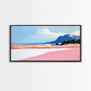 Mountain Horizon, Pastel Desert, Sunset Landscape, Canvas Print, Southwest Wall Art, Earth Tone Decor, Living Room Artwork, Scenic Painting
