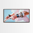 Modern Fashion, Bold Jewelry, Chic Art, Framed Canvas Print, Contemporary Wall Art, Feminine Decor, Minimalist Aesthetic, Bedroom Art