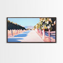 Vineyard Path, Rustic Landscape Print, Dining Room Wall Art, Framed Canvas Print, Nature Painting, Farmhouse Decor, Autumn Art