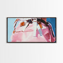Western Outfit, Cowgirl Fashion Art, Rustic Ranch Decor, Soft Pastel Tones, Modern Minimalist Painting, Aesthetic Room Art, Framed Canvas Print
