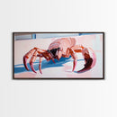 Fantasy Crab, Surrealism, Unique, Framed Canvas Print, Coastal Art, Whimsical Decor, Ocean Creature, Beach House, Statement Piece