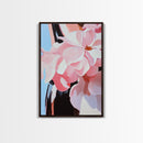 Floral Beauty, Romantic Blooms, Soft Pink Aesthetic, Feminine Wall Art, Elegant Pastel Decor, Framed Canvas Print, Living Room